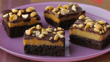 Triple-Layer Peanut Butter Brownies