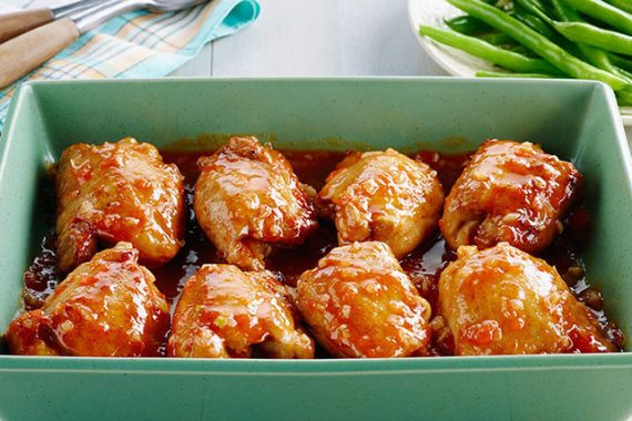 Baked BBQ Chicken Thighs